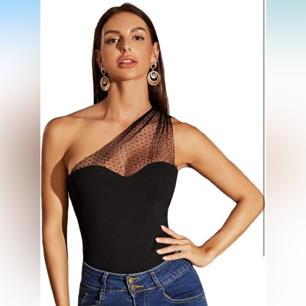 Black One-Shoulder Top